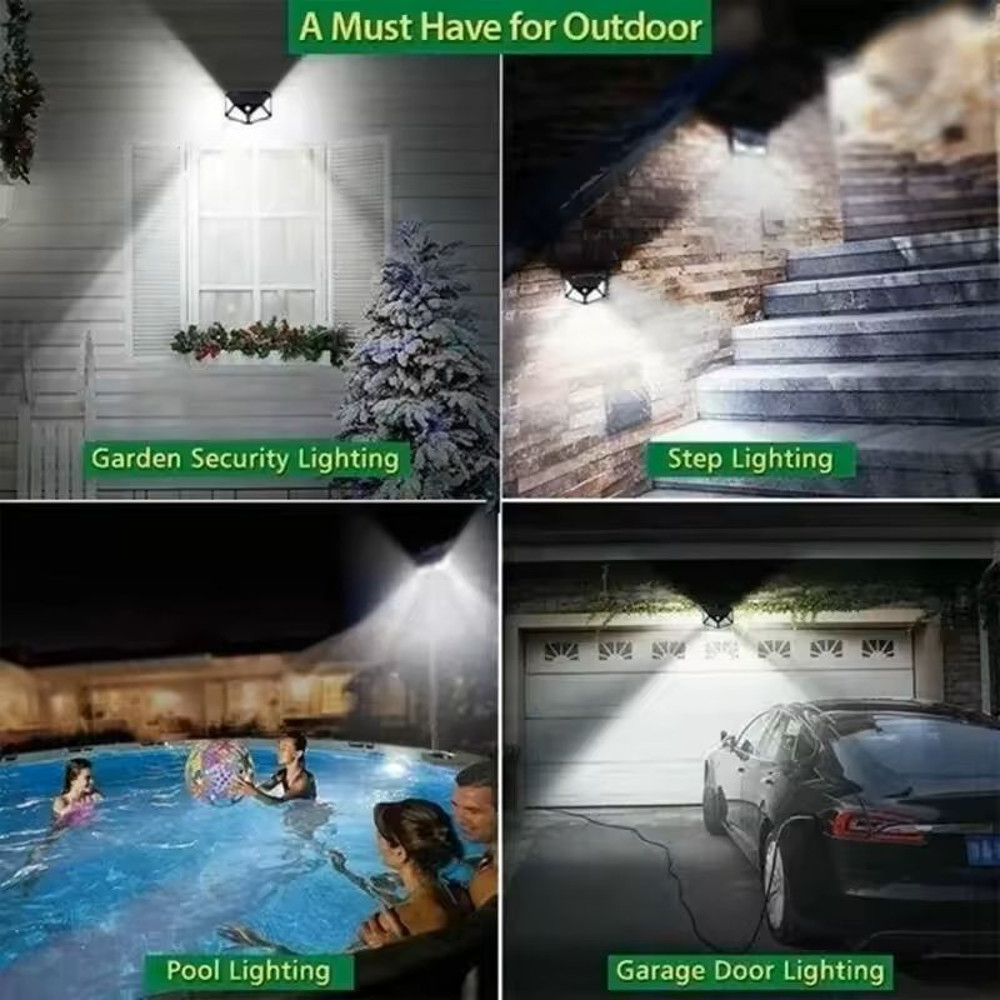 Solar Motion Sensor Wall Light For Outdoor Garden Pathway Lighting 5