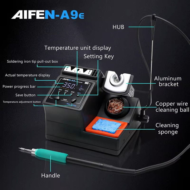 Soldering Station With Handle And Tips For Precision Rework And Repair 4
