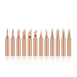 10 piece copper soldering iron tip set for precision welding and repair