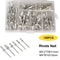 Rivet Gun Tool Set With 120 Rivets Heavy Duty Pop Riveter For Metal Plastic And DIY Repairs 0