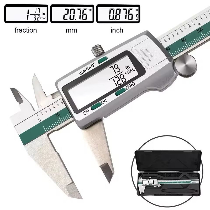 Digital Stainless Steel Caliper 150mm High Precision Measuring Tool 0