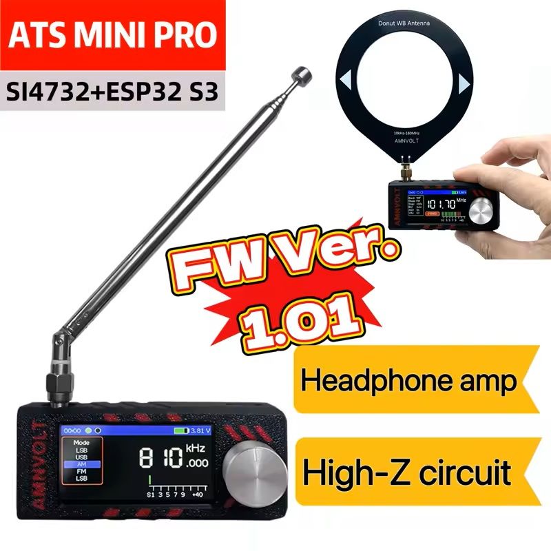Mini Full Band DSP Radio Receiver With IPS Display And LSB USB Tuning 5