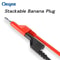 2 Piece Dual 4mm Stackable Banana Plug Multimeter Test Leads In Red And Black 3