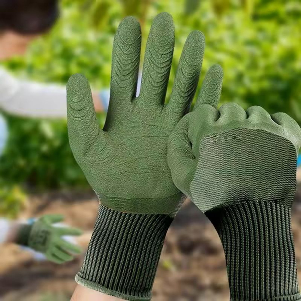 Waterproof Latex Gardening Gloves With Non Slip Grip For Planting And Outdoor Work 4