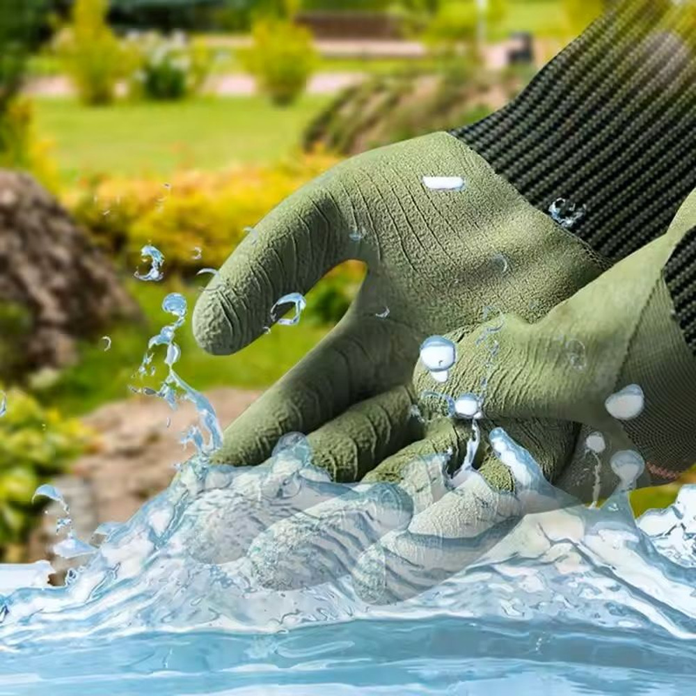 Waterproof Latex Gardening Gloves With Non Slip Grip For Planting And Outdoor Work 5