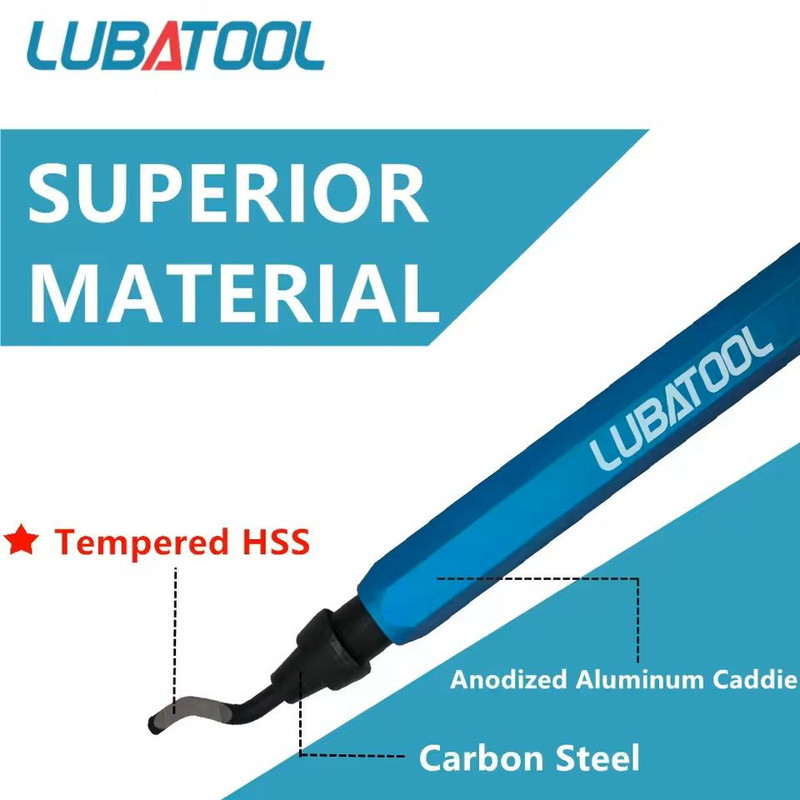 Deburring Tool With 11 Steel Blades And Rotary Head For Metal Plastic Wood And 3D Printing 2