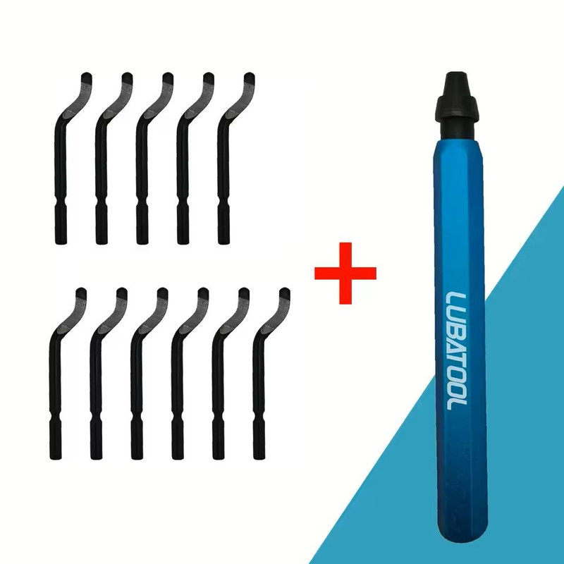 Deburring Tool With 11 Steel Blades And Rotary Head For Metal Plastic Wood And 3D Printing 4