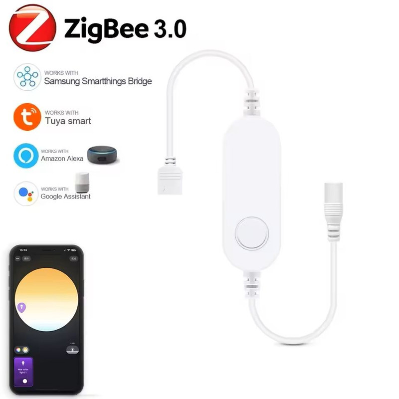 Zigbee Smart LED Strip Controller RGB And Dimmer Compatible With Alexa And SmartThings 8