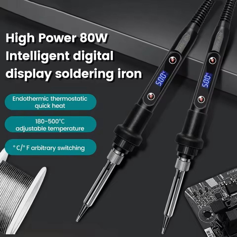 Electric Soldering Iron Kit With LCD Display Adjustable Temperature 16 Piece Set 5