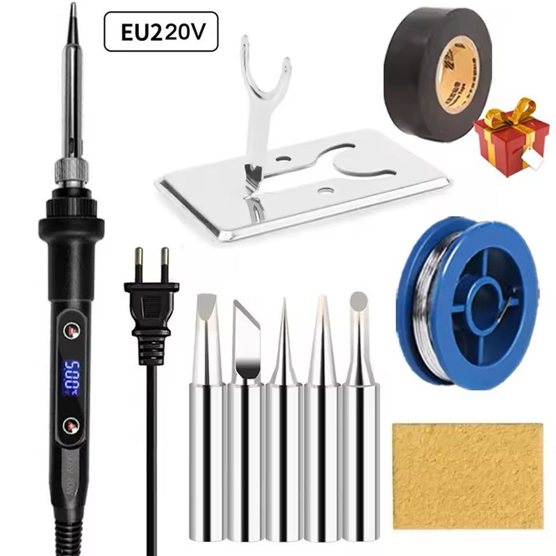 Electric Soldering Iron Kit With LCD Display Adjustable Temperature 16 Piece Set 6