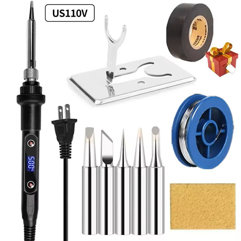 Electric Soldering Iron Kit With LCD Display Adjustable Temperature 16 Piece Set 9