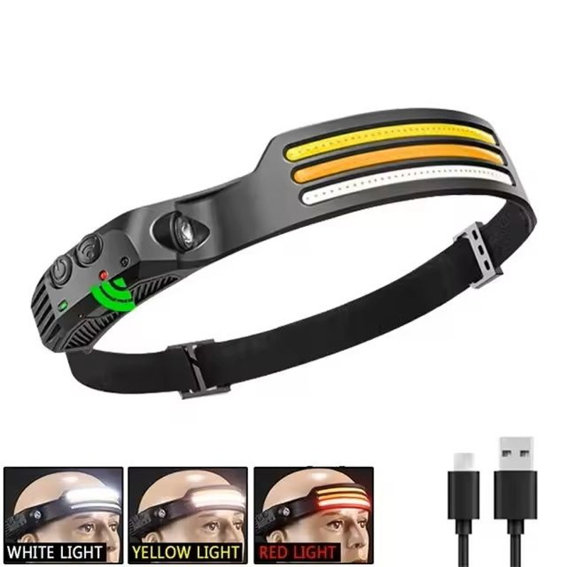 LED Sensor Rechargeable Headlamp For Outdoor Camping And Fishing 9