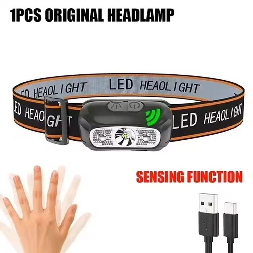 LED Sensor Rechargeable Headlamp For Outdoor Camping And Fishing 10