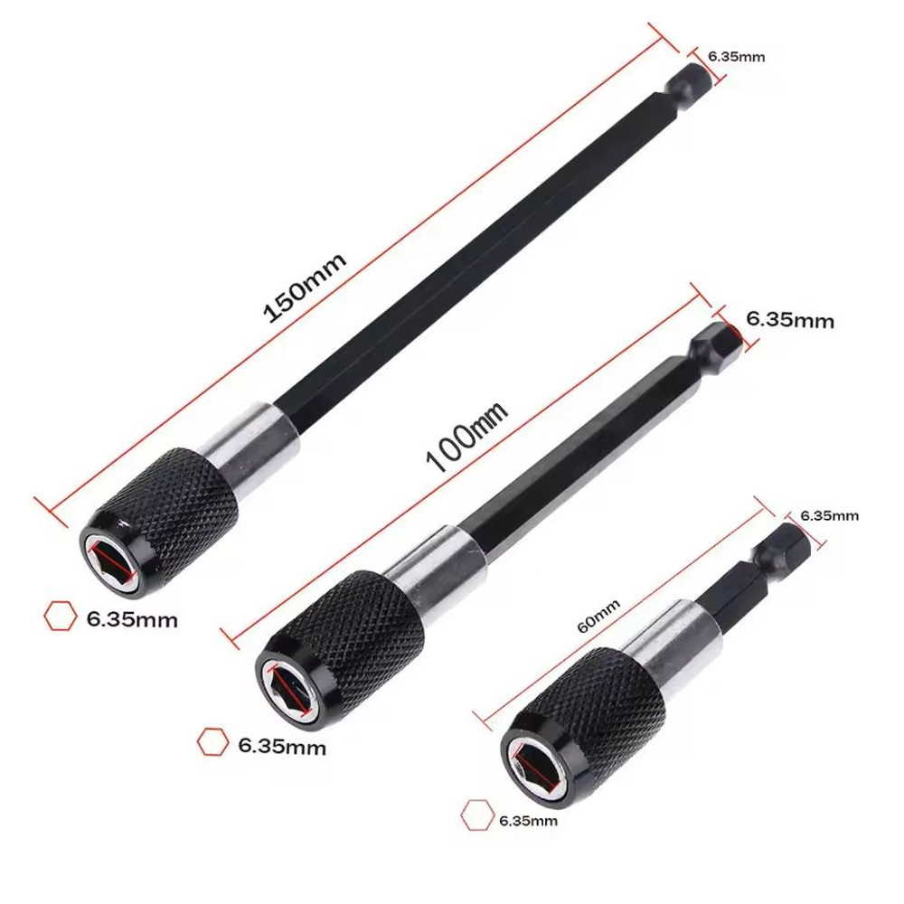 Hex Shank Quick Release Magnetic Screwdriver Extension For Power Tools 2