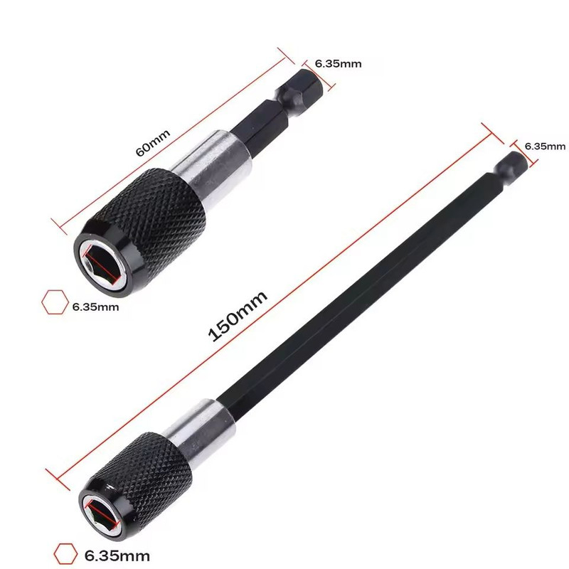 Hex Shank Quick Release Magnetic Screwdriver Extension For Power Tools 10