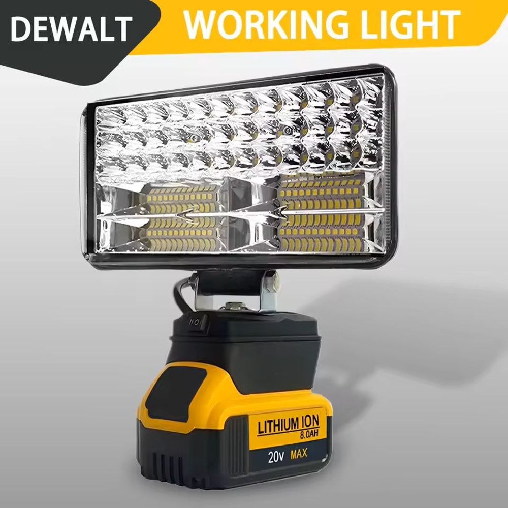 Cordless LED Work Light Portable Handheld Spotlight For Dewalt 18V Battery 0