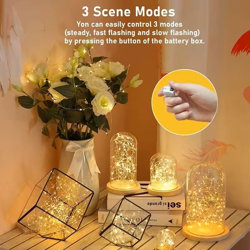 Fairy String Lights Battery Powered For Home Decor Bedroom Garden Wedding And Holiday Ornament 7