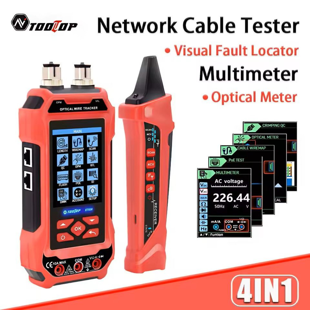 Multifunction Network Cable Tester And Fiber Fault Locator With Optical Power Meter And LAN Cable T 0