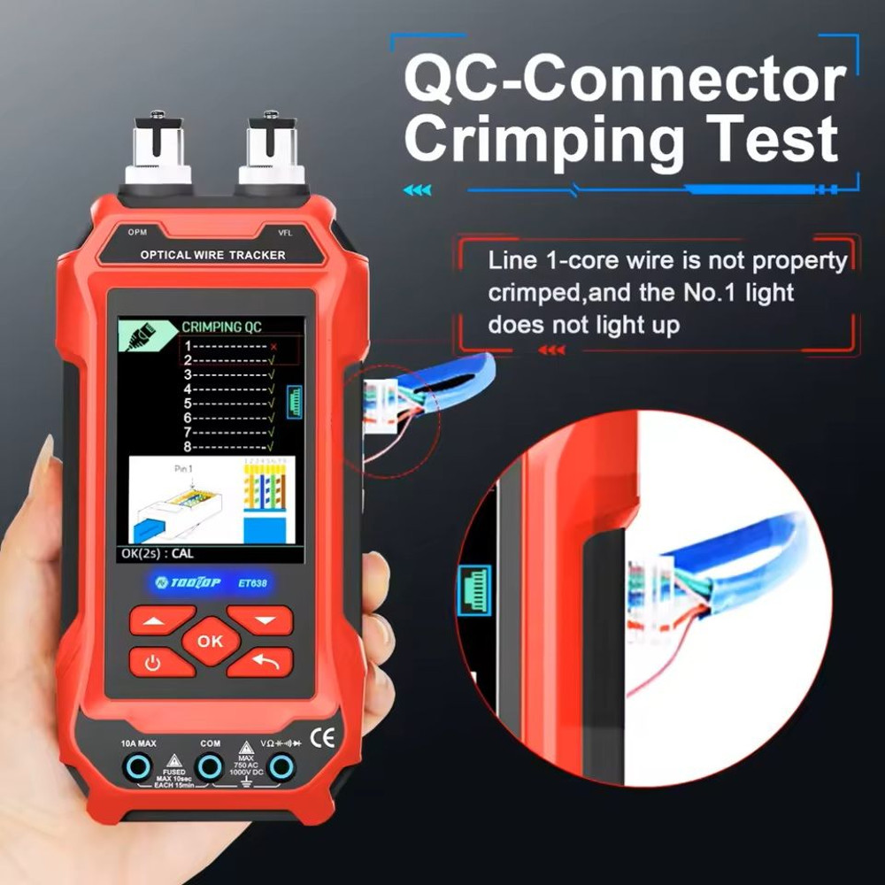 Multifunction Network Cable Tester And Fiber Fault Locator With Optical Power Meter And LAN Cable T 2