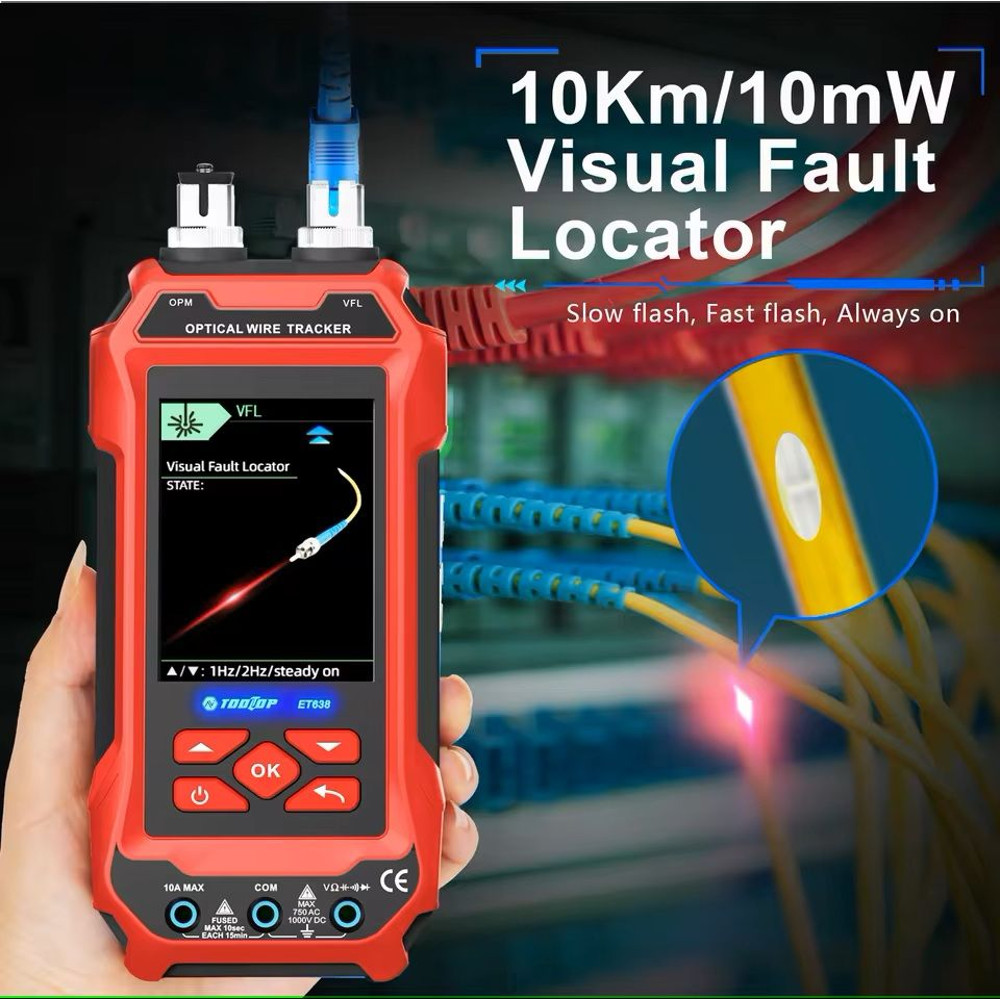 Multifunction Network Cable Tester And Fiber Fault Locator With Optical Power Meter And LAN Cable T 7