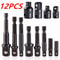 Socket Adapter And Reducer Extension Set For Drill Power Conversion In 4 8 Or 12 Piece Options 0