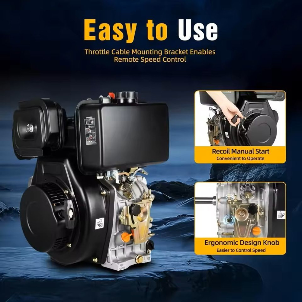 10HP Diesel Engine With Manual Start And Air Cooling 2