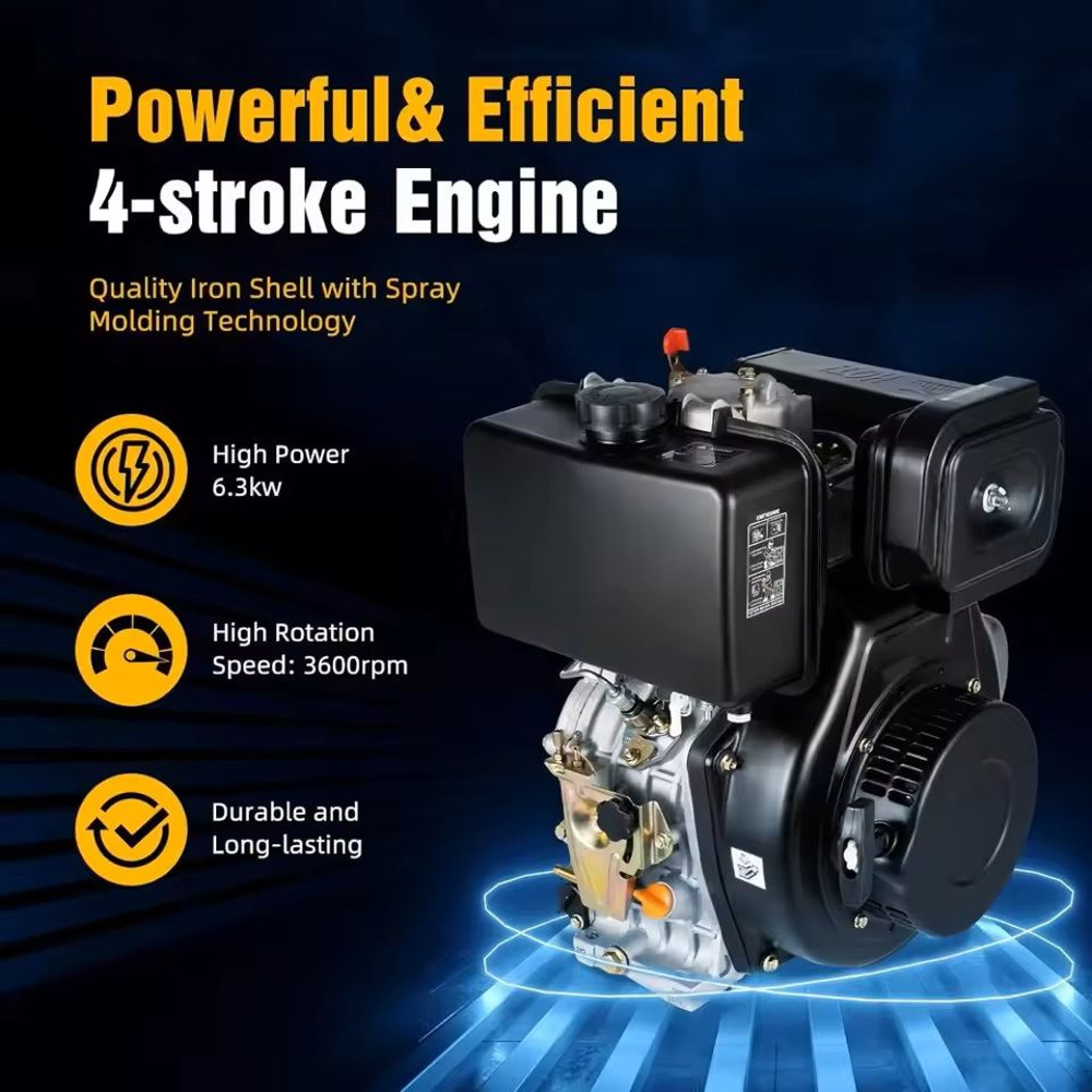 10HP Diesel Engine With Manual Start And Air Cooling 0