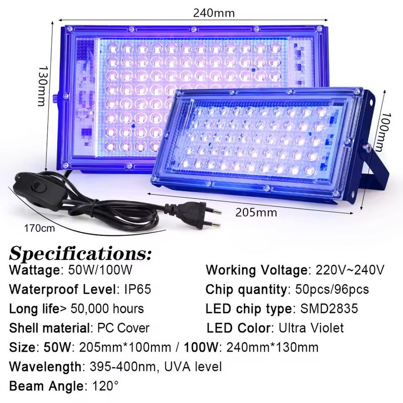 Waterproof UV LED Floodlight For Stage And Party Lighting 5