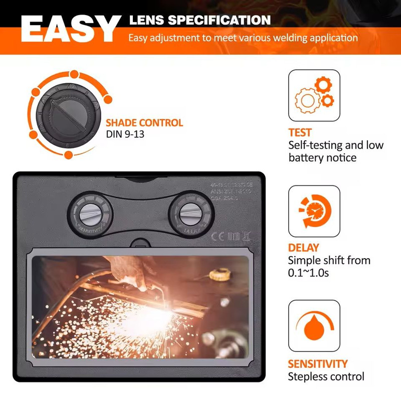 AutoDarkening Welding Helmet With True Color Shield 1