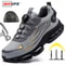 Mens Rotating Button Safety Shoes With Steel Toe Protection 0