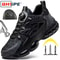 Mens Rotating Button Safety Shoes With Steel Toe Protection 11