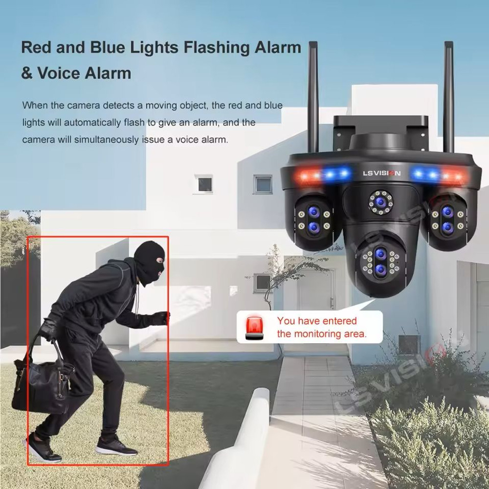 Outdoor 35MP Wireless PTZ Security Camera With 10X Zoom And Auto Tracking 3