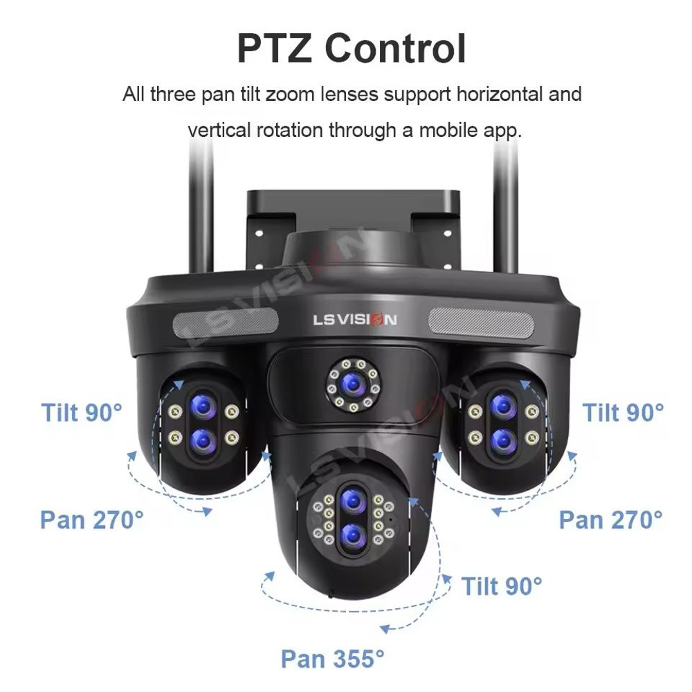 Outdoor 35MP Wireless PTZ Security Camera With 10X Zoom And Auto Tracking 5