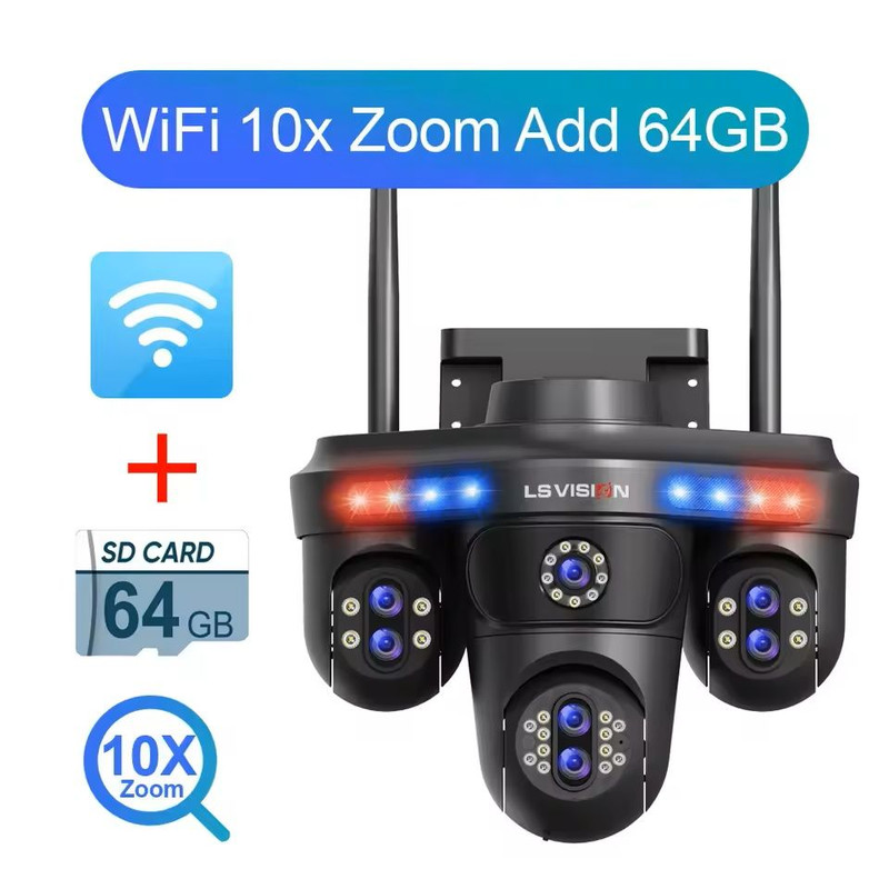 Outdoor 35MP Wireless PTZ Security Camera With 10X Zoom And Auto Tracking 8