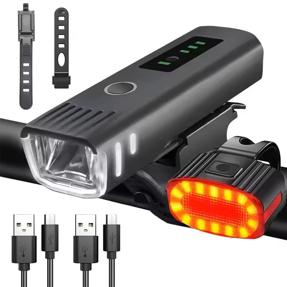 USB Rechargeable Bike Light Set With Smart Sensor And Waterproof Rear Flashlight 11