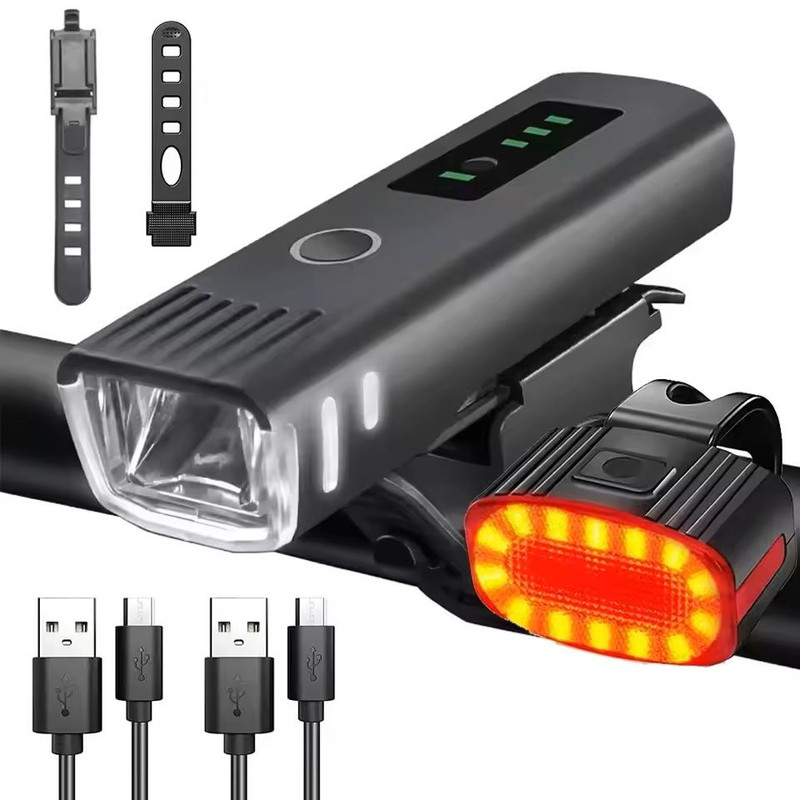 USB Rechargeable Bike Light Set With Smart Sensor And Waterproof Rear Flashlight 11