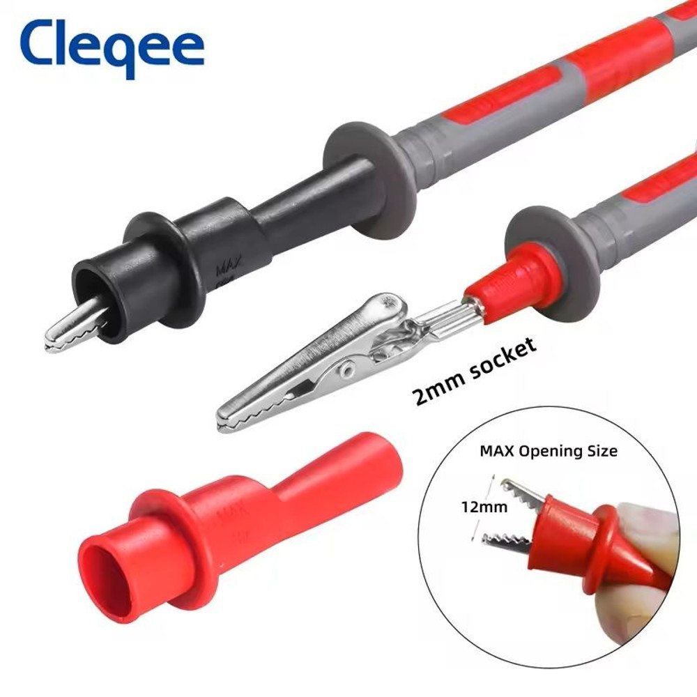 Multimeter Test Leads Kit With Replaceable Needles And Alligator Clips 18 Piece Set 1