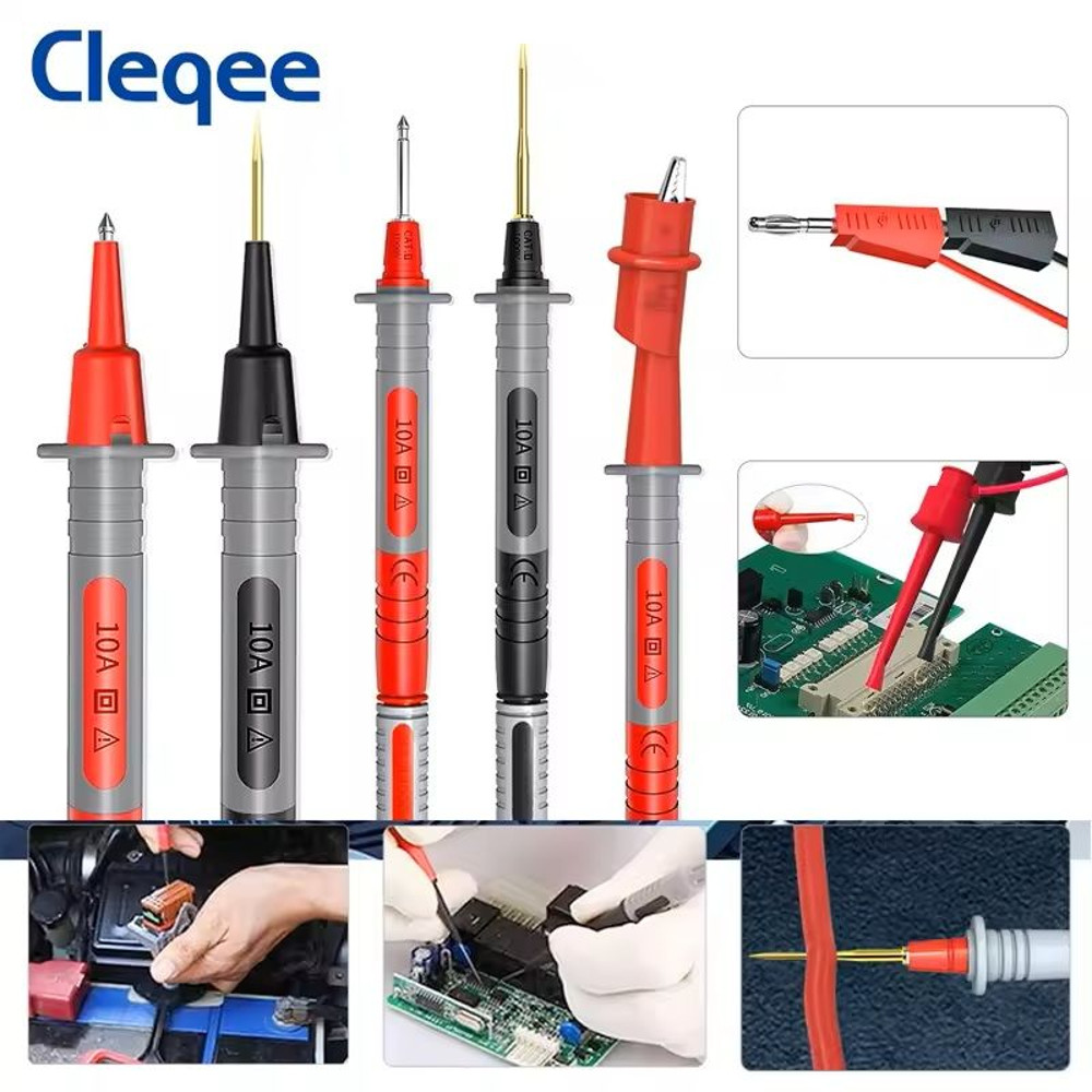 Multimeter Test Leads Kit With Replaceable Needles And Alligator Clips 18 Piece Set 5