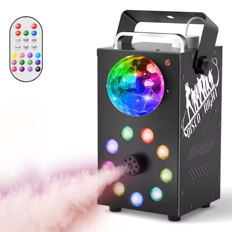 700W Smoke Machine With Wireless Remote And LED RGB Stage Light 0