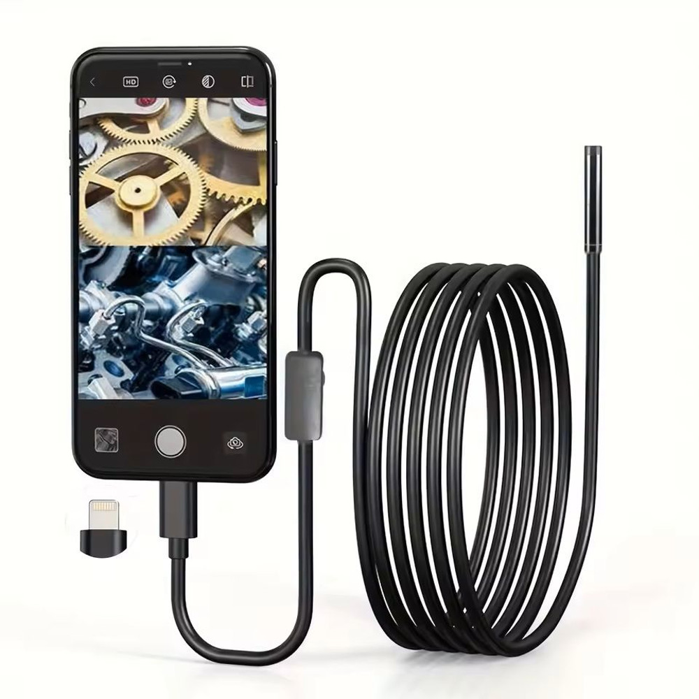 HD Waterproof Industrial Endoscope Camera For IOS With Flexible Cable 1m10m 0