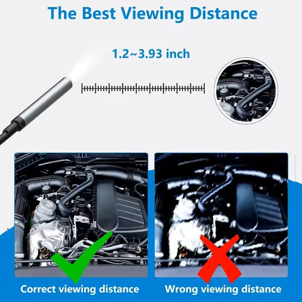 HD Waterproof Industrial Endoscope Camera For IOS With Flexible Cable 1m10m 2