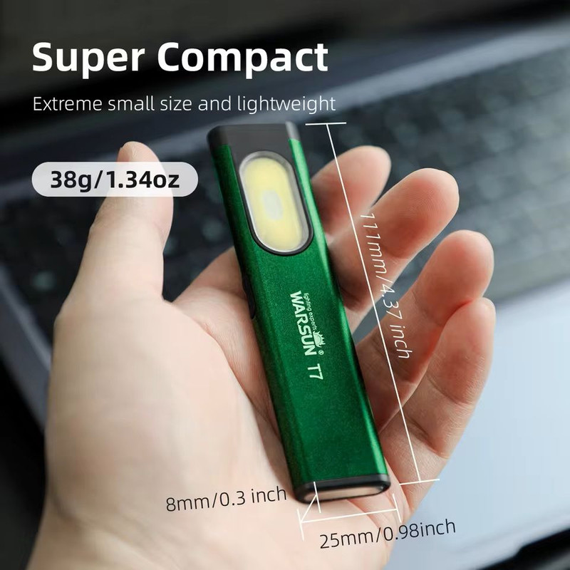 Mini Magnetic LED Keychain Flashlight With 800LM COB Work Light 1