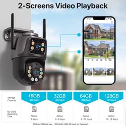 4mp dual lens outdoor wifi ptz security camera with ai tracking and optional sd storage