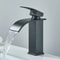 Matte Black Waterfall Bathroom Faucet With Single Handle And Hot Cold Mixer 2