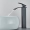 Matte Black Waterfall Bathroom Faucet With Single Handle And Hot Cold Mixer 3