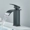 Matte Black Waterfall Bathroom Faucet With Single Handle And Hot Cold Mixer 5