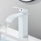 Matte Black Waterfall Bathroom Faucet With Single Handle And Hot Cold Mixer 15
