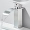 Matte Black Waterfall Bathroom Faucet With Single Handle And Hot Cold Mixer 9