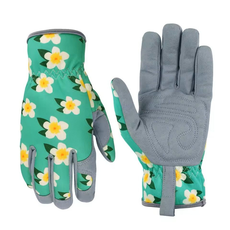 Puncture Resistant Leather Gardening Gloves For Women With Breathable Grip Design 3