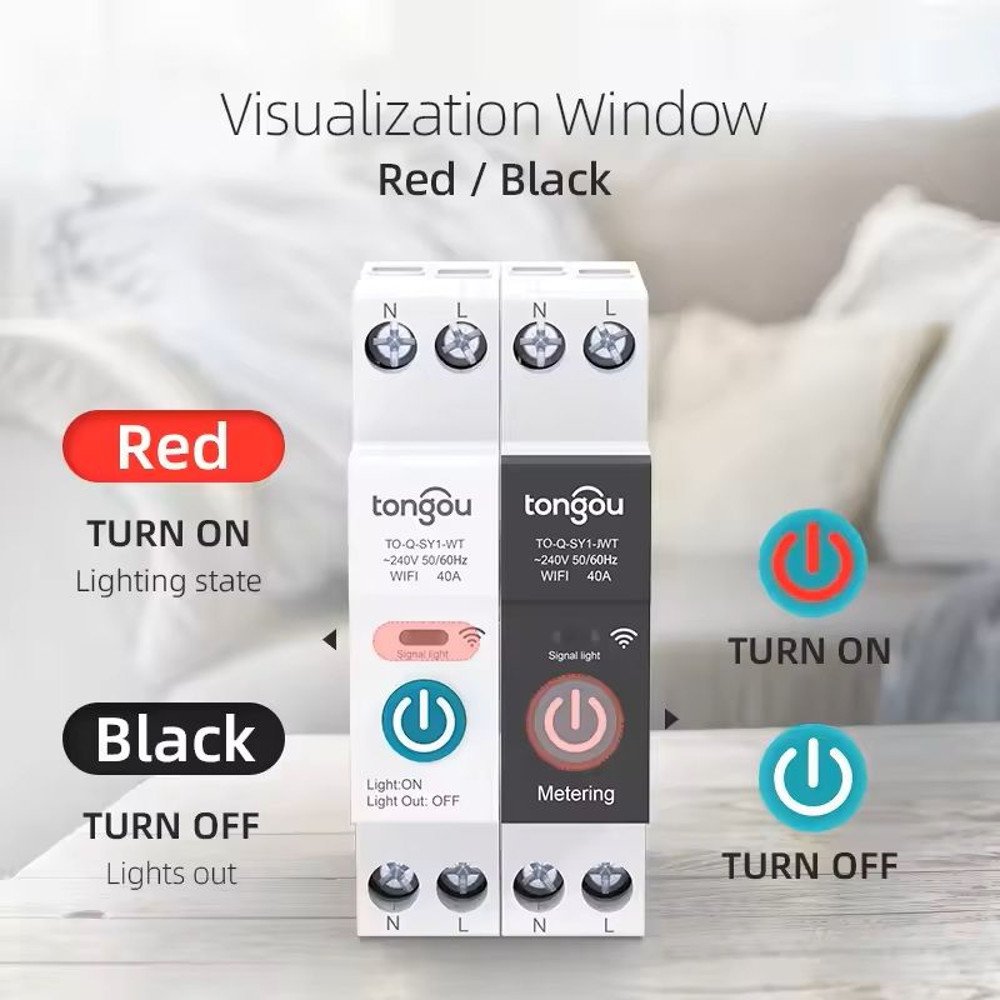 Tuya WiFi Smart Circuit Breaker Switch With Energy Monitoring And App Control 4